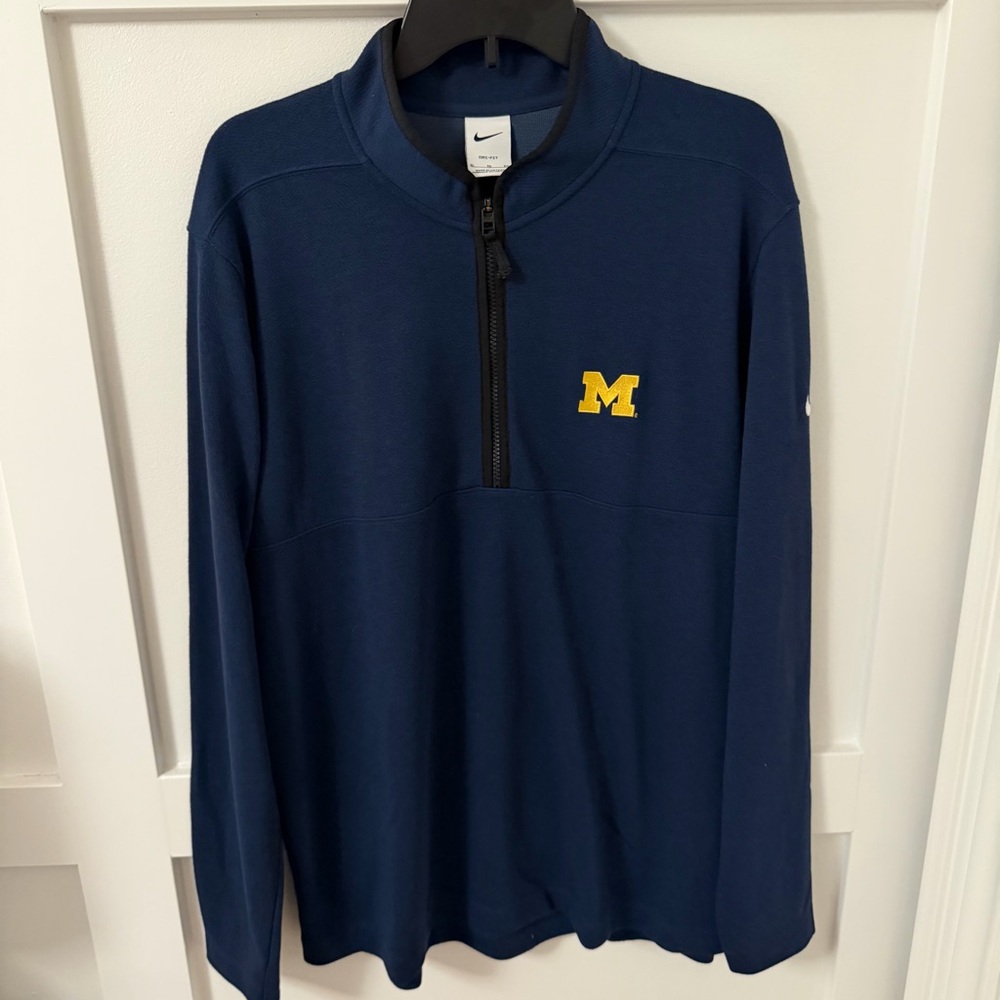Nike Victory Michigan Wolverines 1/2 Zip Pullover Sweater XL